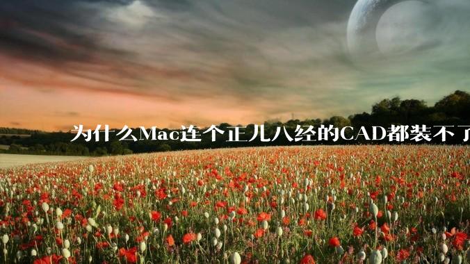 为什么Mac连个正儿八经的CAD都装不了还敢打着生产力的旗号？